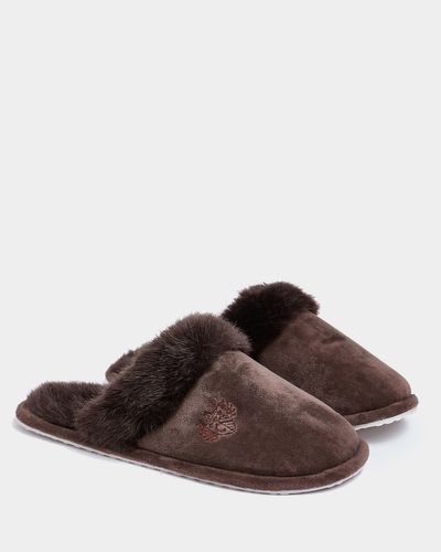 Paul Costelloe Living Brown Slippers